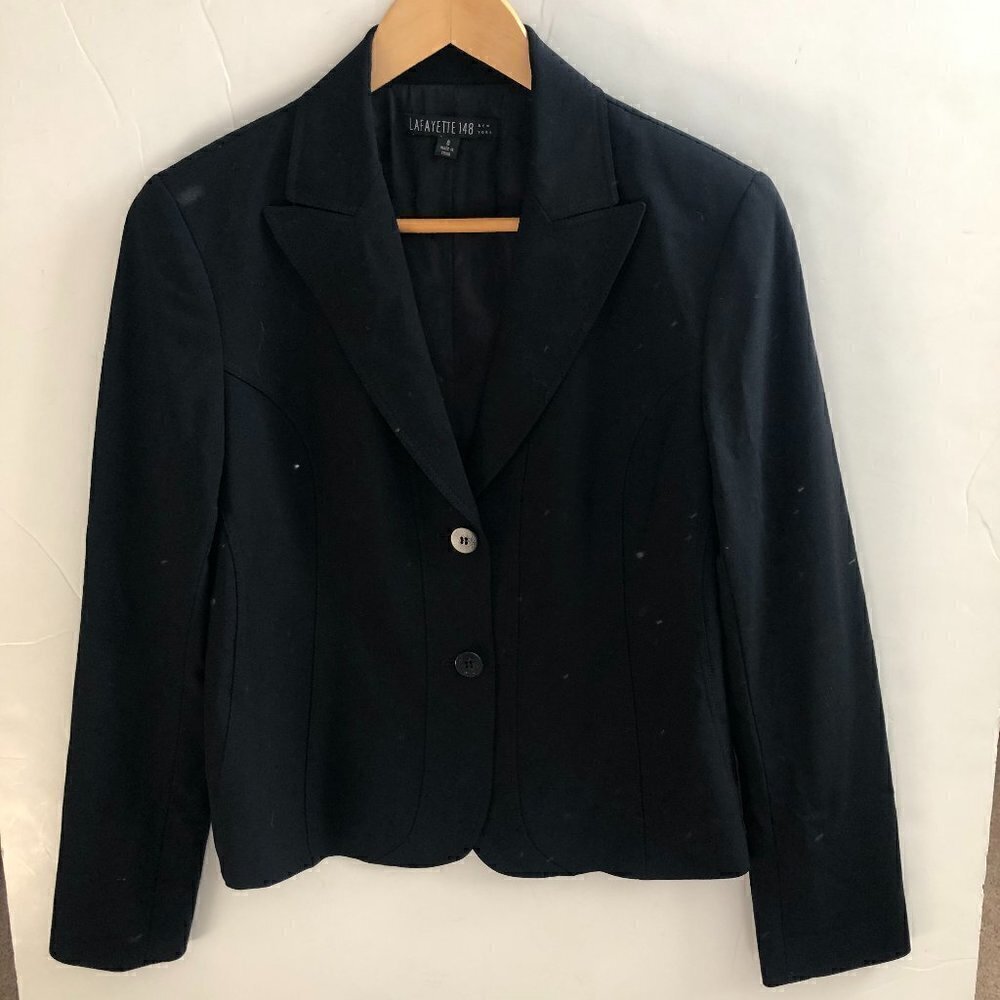 Lafayette 148 Black Wool Blazer size 8